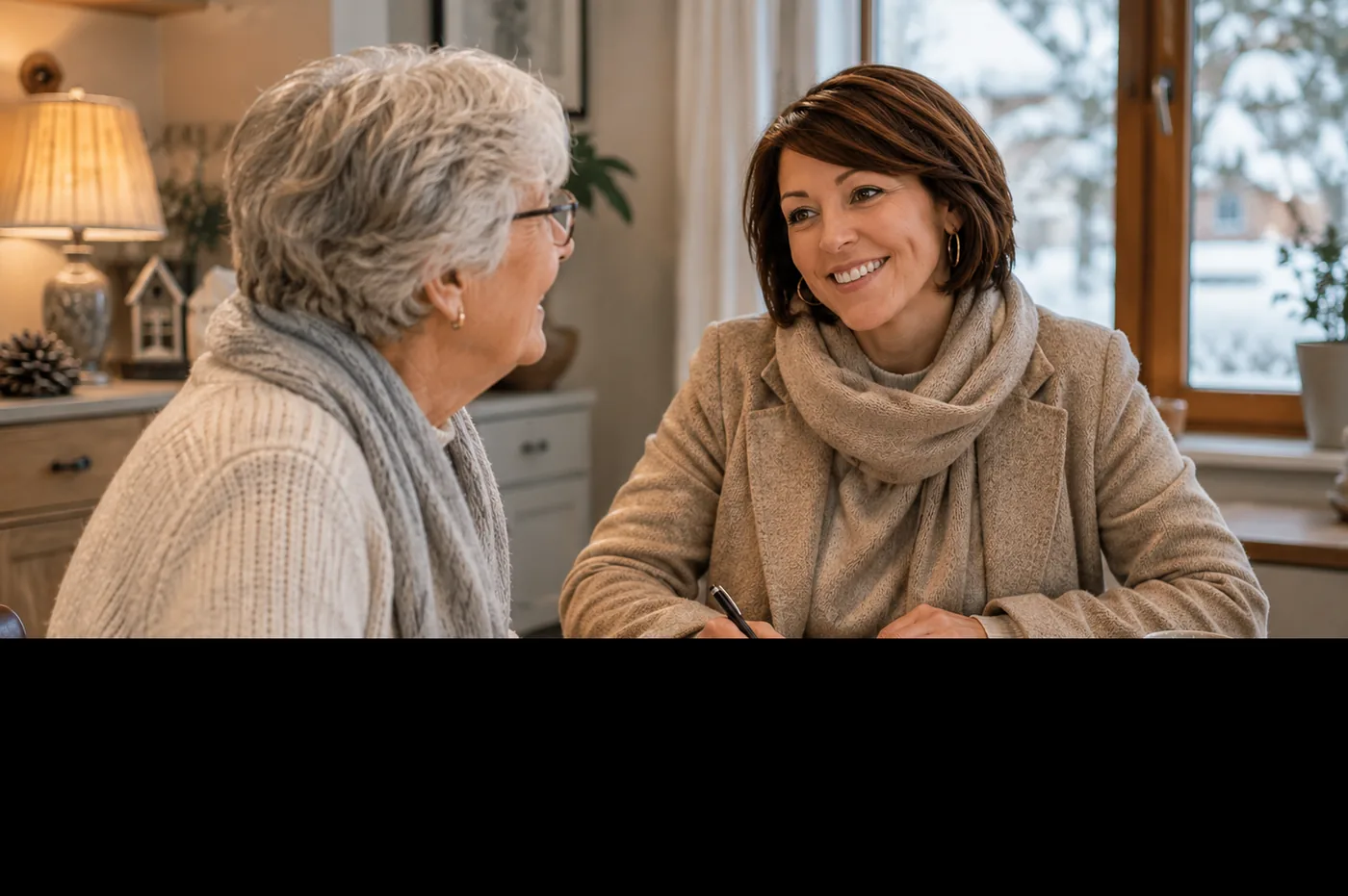 Virginie MENDEZ accompagnant une cliente en Savoie